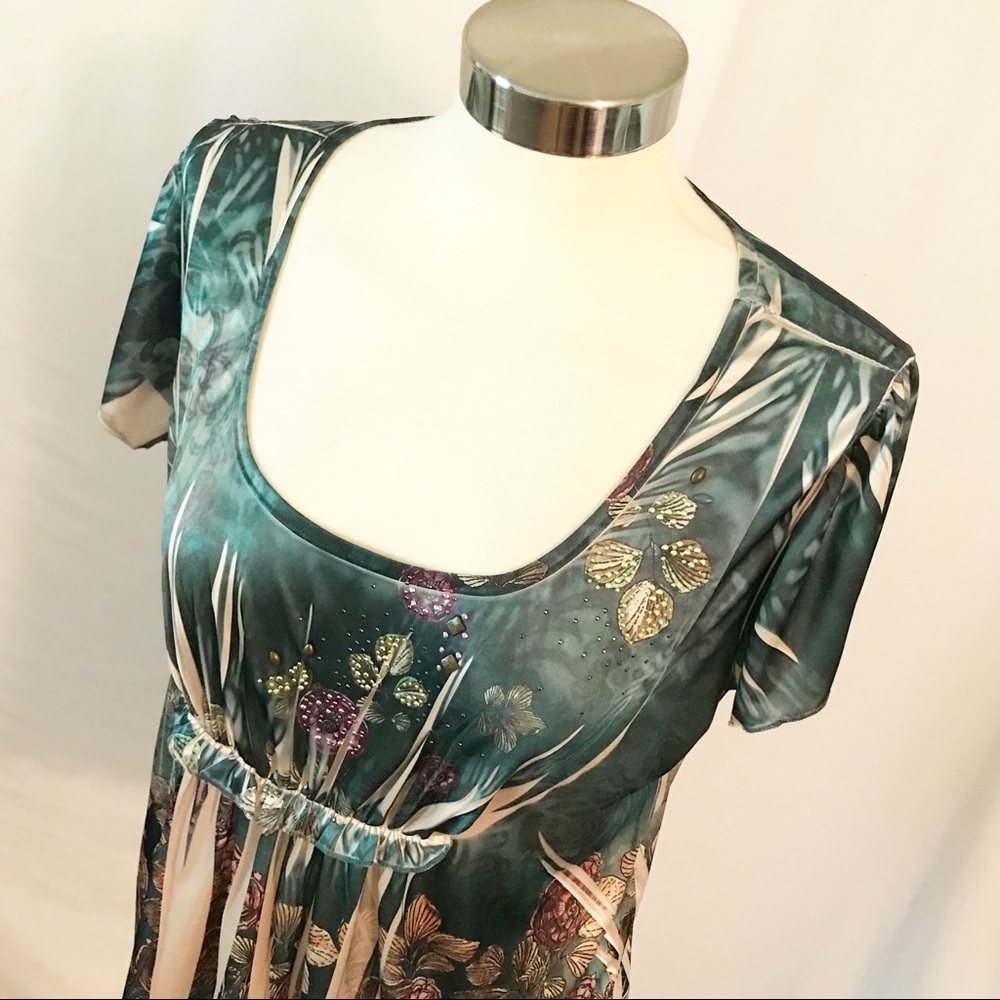 Bleu Embellished Top Blouse Size PL